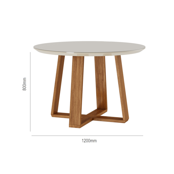 Conjunto Sala De Jantar Mesa Wood Retangular Branco 120cm Com 4 Cadeiras  Classic Nature - Móveis Gruber