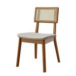 Conjunto Sala De Jantar Mesa Wood Redonda 120cm Com 4 Cadeiras Classic Palha