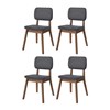Conjunto Sala De Jantar Mesa Wood Retangular Barril 140cm Com 4 Cadeiras Classic Cinza