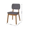 Conjunto Sala De Jantar Mesa Wood Retangular Barril 140cm Com 4 Cadeiras Classic Cinza