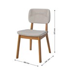 Conjunto Sala De Jantar Mesa Wood Retangular Barril 180cm Com 6 Cadeiras Classic Nature