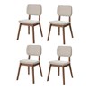 Conjunto Sala De Jantar Mesa Wood Retangular Branco 120cm Com 4 Cadeiras Classic Nature