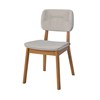 Conjunto Sala De Jantar Mesa Wood Retangular Branco 140cm Com 4 Cadeiras Classic Nature