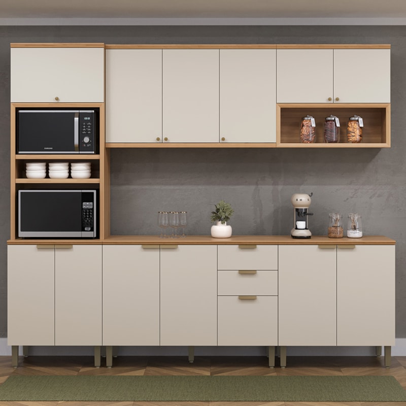 Cozinha Modulada Amajari 5 Peças Com Torre Quente