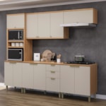 Cozinha Modulada Amajari 5 Peças Com Torre Quente 2 Nichos
