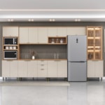 Cozinha Modulada Amajari 7 Peças Com Torre Quente E Cristaleira Adega