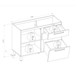 Cozinha Modulada Palas 4 Peças