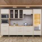 Cozinha Modulada Palas I 6 Peças Com Cristaleira E Torre Quente 2 Nichos