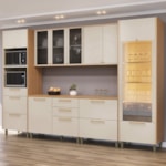 Cozinha Modulada Palas II 6 Peças Com Cristaleira E Torre Quente 2 Nichos