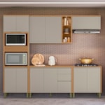 Cozinha Modulada Turan 5 Peças Com Torre Quente 2 Nichos