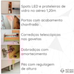 Cozinha Modulada Turan 6 Peças Com Cristaleira E Torre 1 Nicho