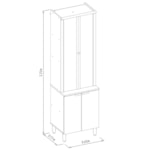 Cristaleira 4 Portas 65cm Amajari