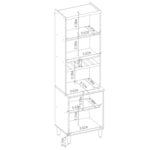 Cristaleira 4 Portas 65cm Amajari