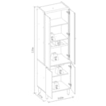 Cristaleira 4 Portas 65cm Amajari