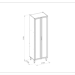 Cristaleira Adega 2 Portas 70cm Turan