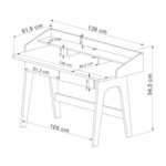 Escrivaninha Flexus 2 Gavetas