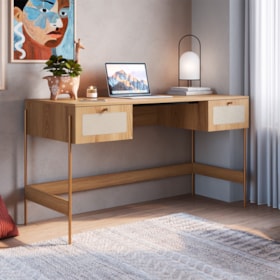 Escrivaninha Oslo 139cm Com Pés Metálicos