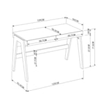 Escrivaninha Trend 125cm Com 2 Gavetas
