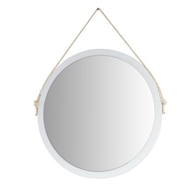 Espelho de Parede Chandler C/ Corda 70 cm - Branco