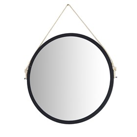 Espelho de Parede Chandler C/ Corda 70 cm - Preto