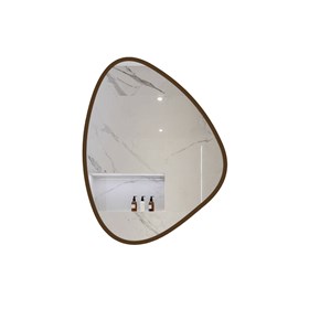 Espelho Orgânico Under 80cm Com Moldura - Preto