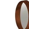Espelho Winchester Redondo em Moldura Metalizada - Aço Corten