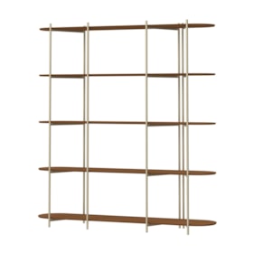 Estante Enya 195cm Canela E Champanhe - Outlet