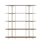 Estante Enya 195cm Canela E Champanhe - Outlet