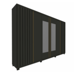Guarda Roupa Casal 6 Portas Com Espelho Absolut New Ripado Grafite