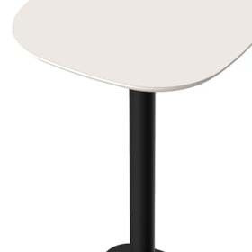 Mesa Bistrô Universe Orgânica Com Tampo De Vidro 70cm - Branco