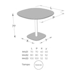 Mesa Bistrô Universe Redonda Com Tampo De Vidro Branco