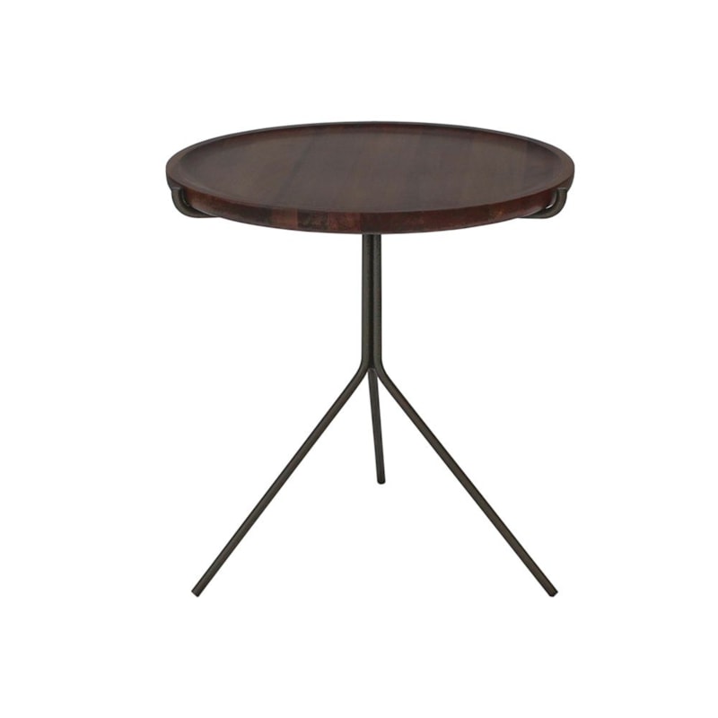 Mesa de Apoio Baixa Laize em Aço Carbono e Madeira