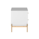 Mesa de Cabeceira Jasper C/ 2 Gavetas - Branco - Outlet