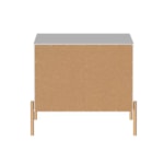 Mesa de Cabeceira Jasper C/ 2 Gavetas - Branco - Outlet