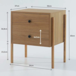 Mesa De Cabeceira Licena 2 Gavetas Dual/Dual/Tauari - Outlet