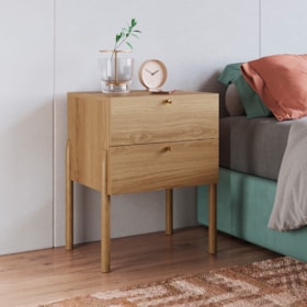 Mesa De Cabeceira Oslo Light 2 Gavetas