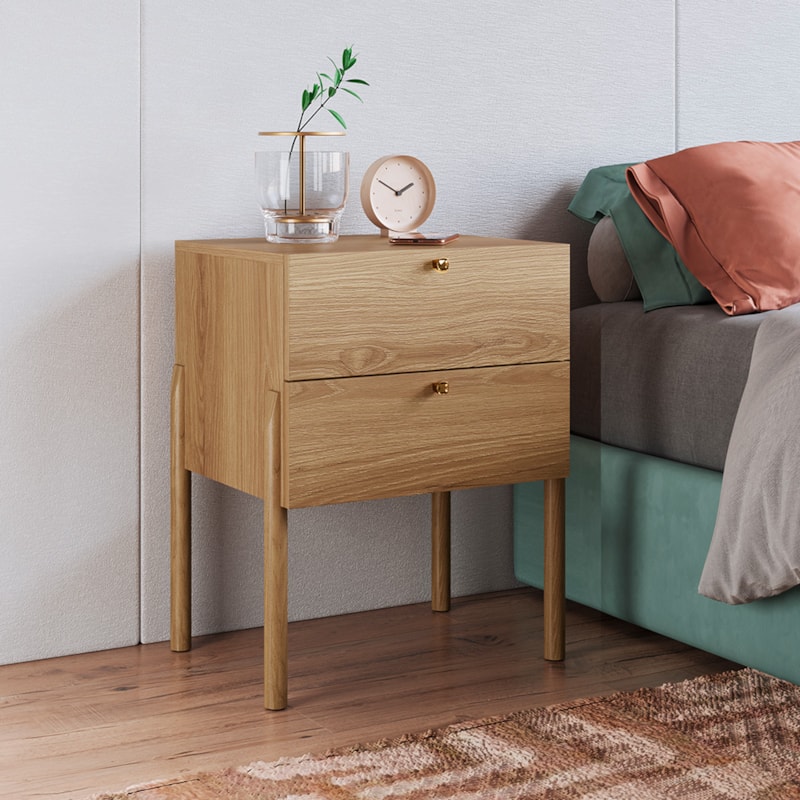 Mesa De Cabeceira Oslo Light 2 Gavetas