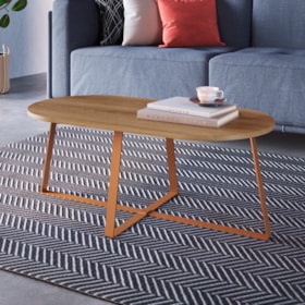 Mesa De Centro Estocolmo Oval 90cm