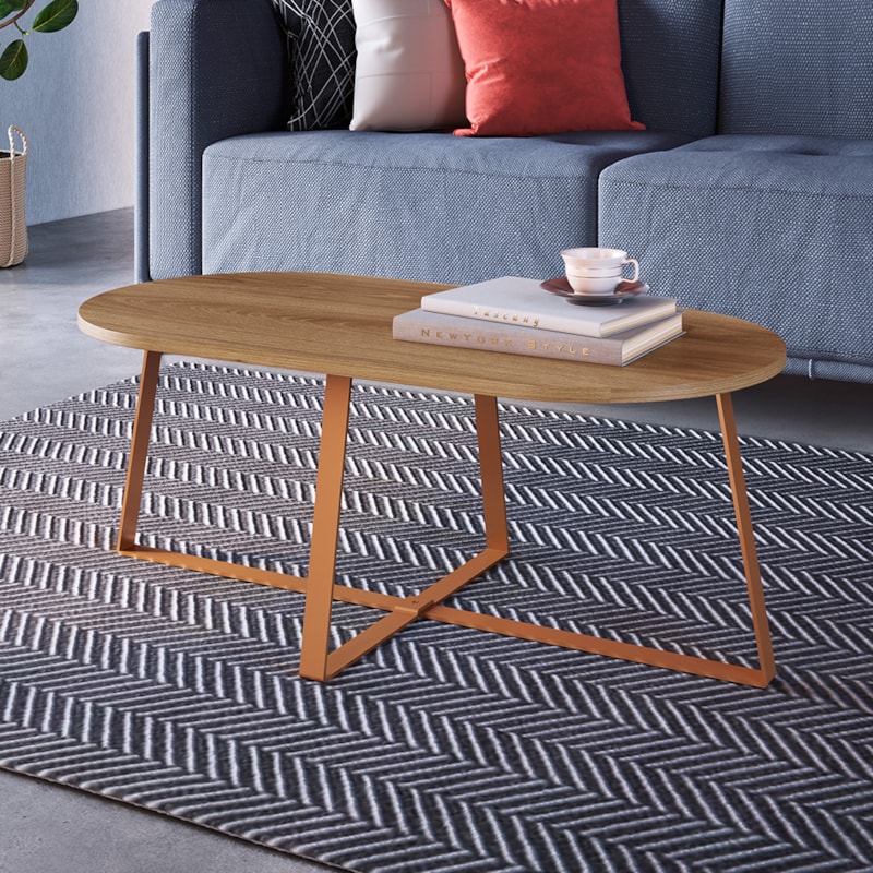 Mesa De Centro Estocolmo Oval 90cm