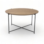 Mesa De Centro Redonda Sallad Em Aço Carbono