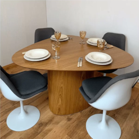 Mesa De Jantar Daiana Com Tampo Orgânico