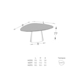 Mesa De Jantar Daiana Com Tampo Orgânico