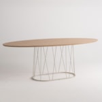 Mesa De Jantar Dinsdale Com Tampo Laminado Oval 220cm