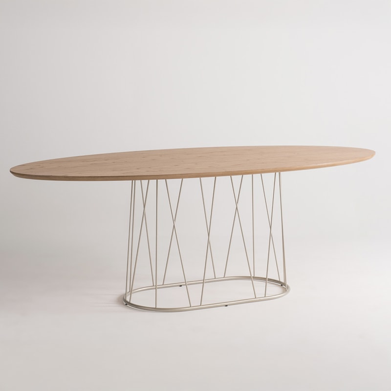Mesa De Jantar Dinsdale Com Tampo Laminado Oval 220cm