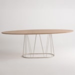 Mesa De Jantar Dinsdale Com Tampo Laminado Oval 220cm