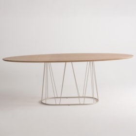Mesa De Jantar Dinsdale Com Tampo Laminado Oval 220cm