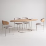 Mesa De Jantar Dinsdale Com Tampo Laminado Oval 220cm