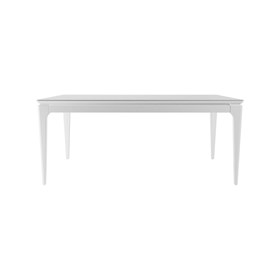 Mesa de Jantar Float C/ Tampo de Vidro 180 cm - Branco Fosco