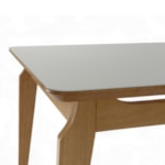 Mesa de Jantar Hamburgo C/ Tampo de Vidro 160 cm - Branco