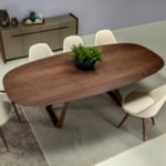 Mesa De Jantar Hindenburg Em Madeira Maciça Com Tampo Laminado